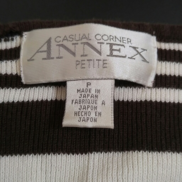 Shades of brown striped knit shirt size P - Picture 2 of 2